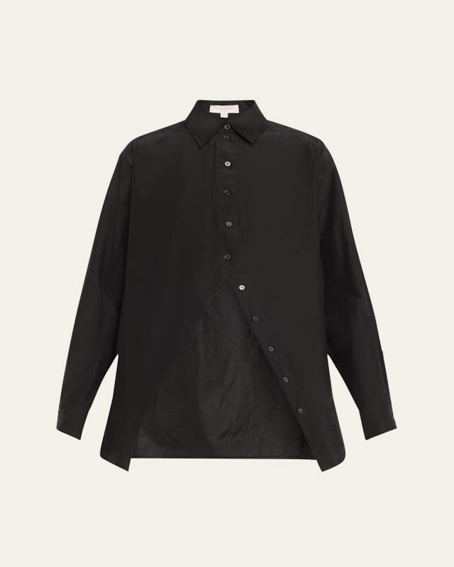 Portrait Collar Button Down Shirt
